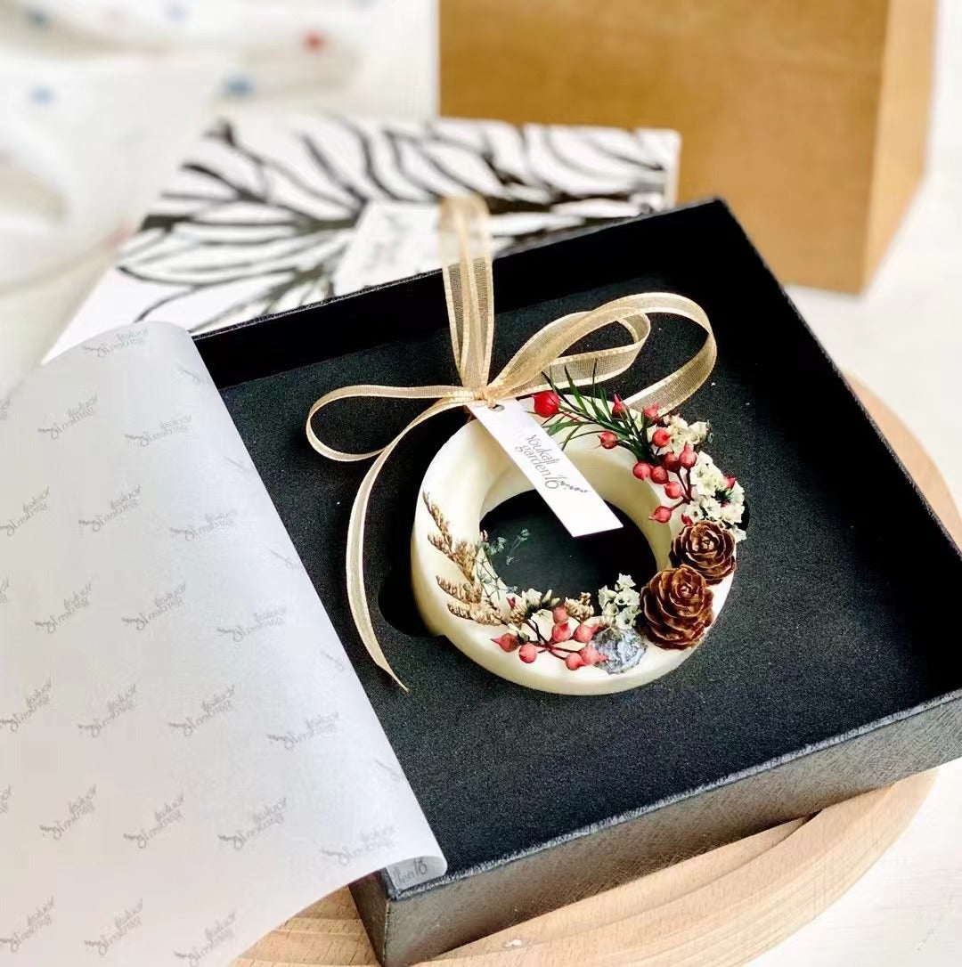 Handmade Scented Wax Ring Sachet For Small Areas , Gift - Morning