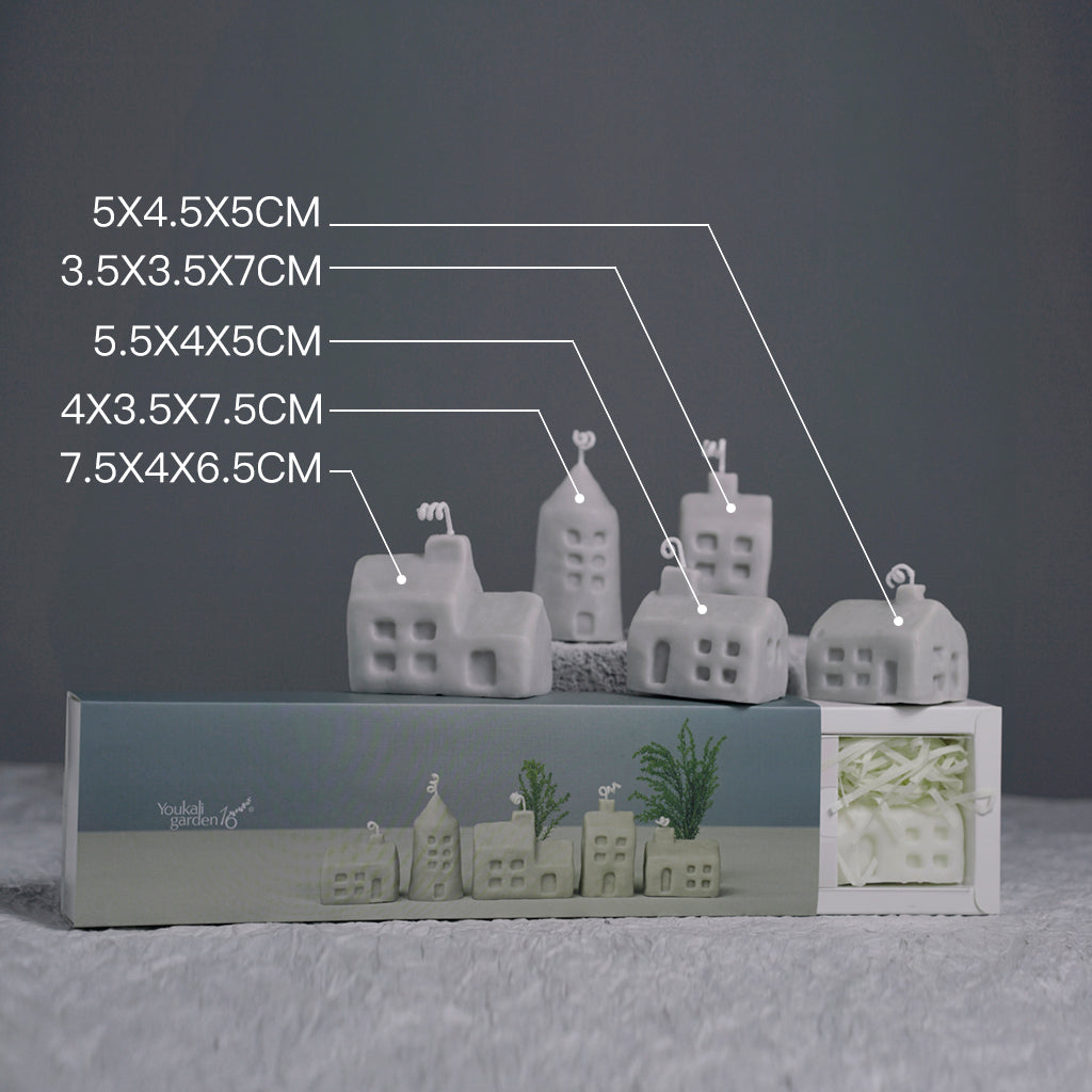 Creative House Shaped Scented Candles for Gift- Set of 5