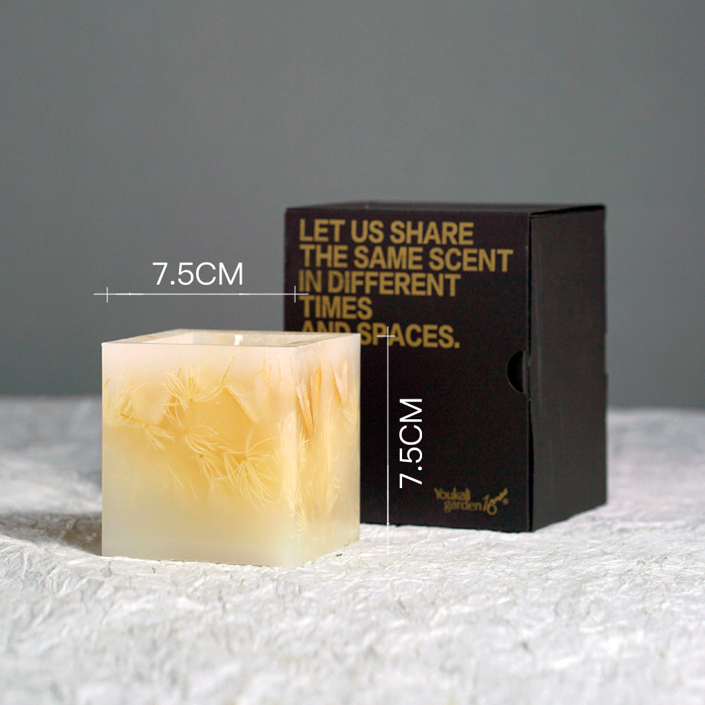 Handmade Shelled White Scented Art Candle for Yoga,Home Decor,9-12 oz,25-32 Hours