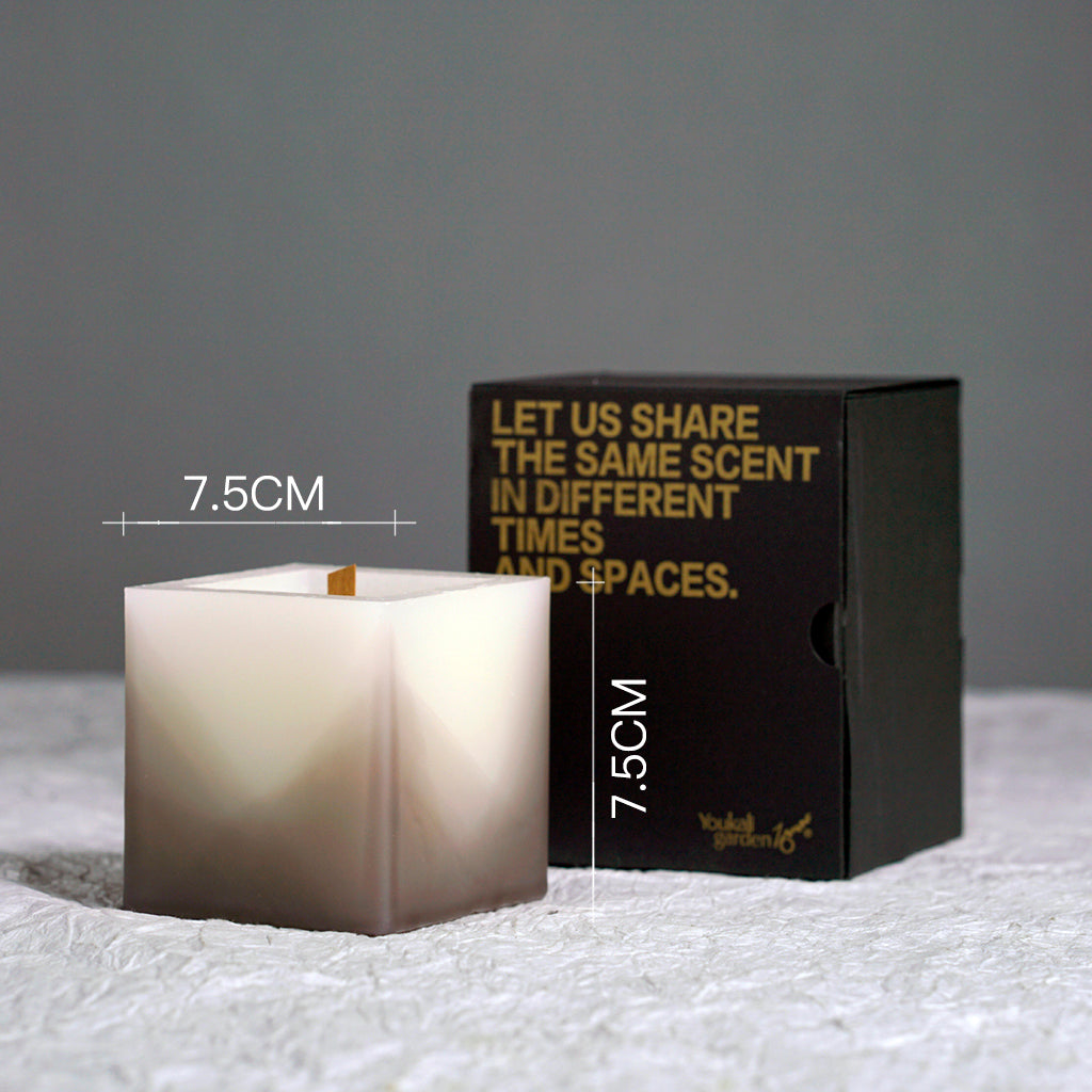 Handmade Shelled Distant Mountain Pattern Scented Art Candle for Yoga,Home Decor,Gift 9-12 oz,25-32 Hours
