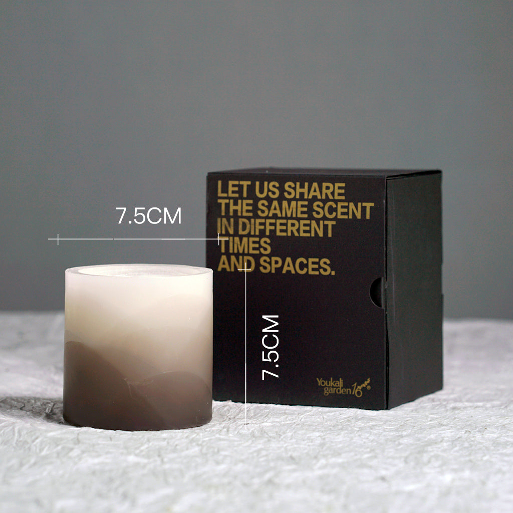 Handmade Shelled Distant Mountain Pattern Scented Art Candle for Yoga,Home Decor,Gift 9-12 oz,25-32 Hours