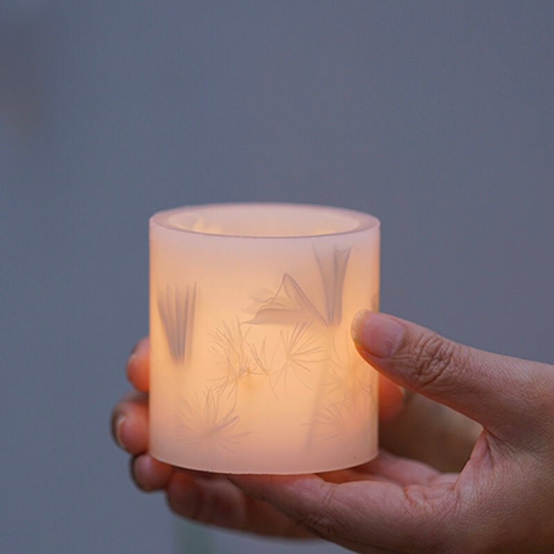 Handmade Shelled White Scented Art Candle for Yoga,Home Decor,9-12 oz,25-32 Hours