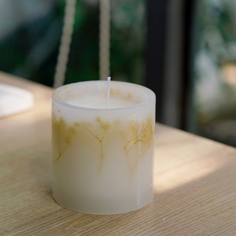 Handmade Shelled White Scented Art Candle for Yoga,Home Decor,Gift 9-12 oz,25-32 Hours