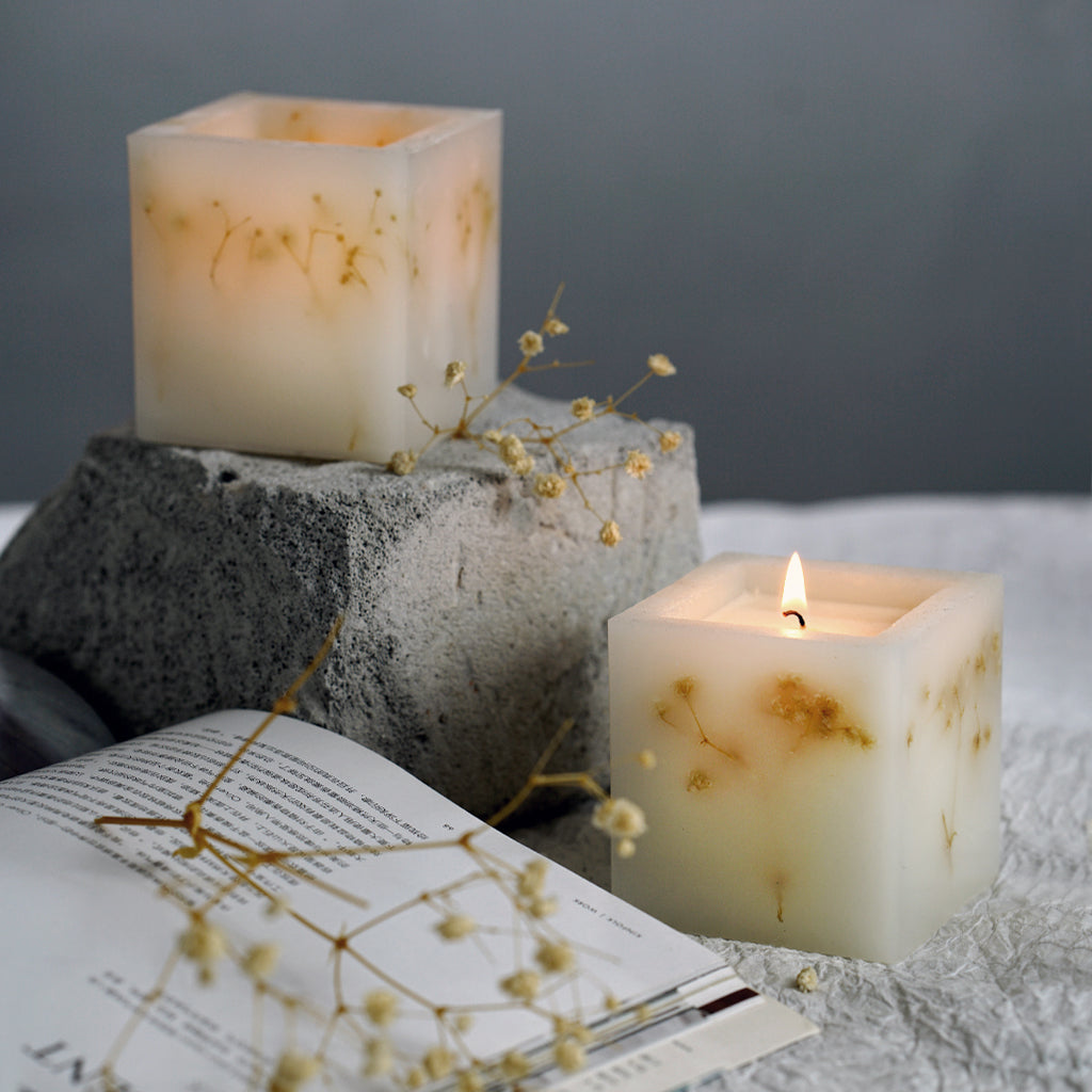 Handmade Shelled White Scented Art Candle for Yoga,Home Decor,Gift 9-12 oz,25-32 Hours