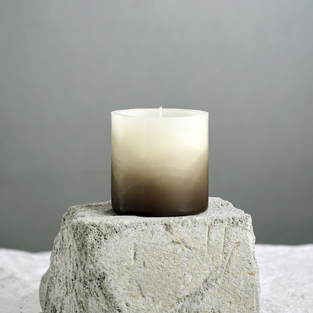 Handmade Shelled Distant Mountain Pattern Scented Art Candle for Yoga,Home Decor,Gift 9-12 oz,25-32 Hours
