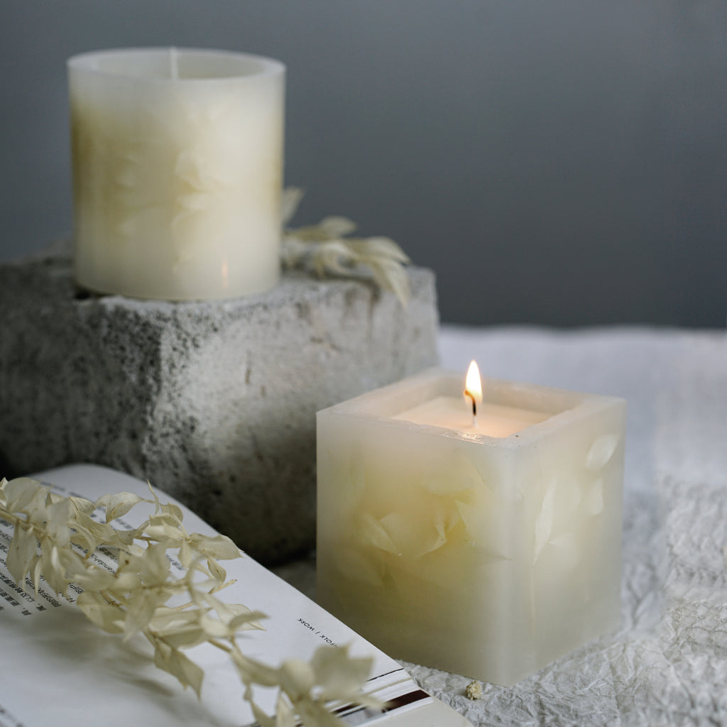 Handmade Shelled White Scented Art Candle for Yoga,Home Decor,Gift 9-12 oz,25-32 Hours