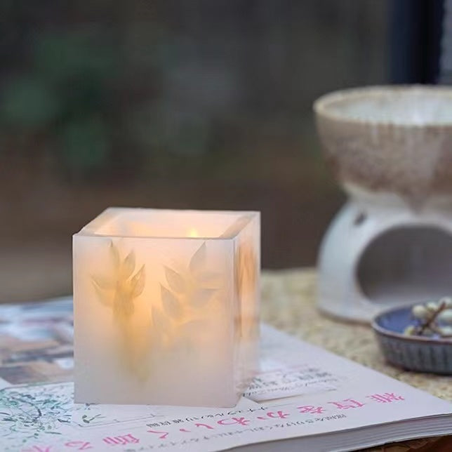 Handmade Shelled White Scented Art Candle for Yoga,Home Decor,Gift 9-12 oz,25-32 Hours