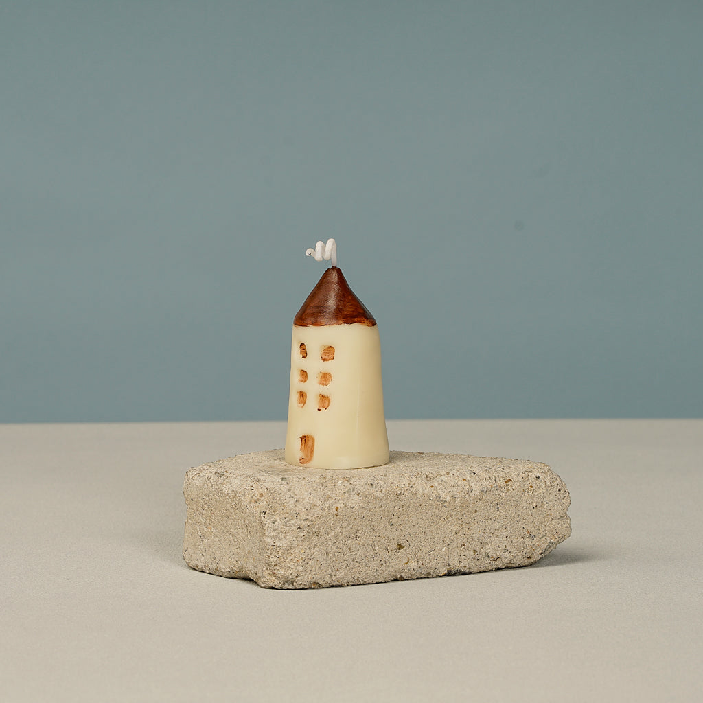 Creative Hand Painted House Shaped Scented Candles for Gift- Set of 5
