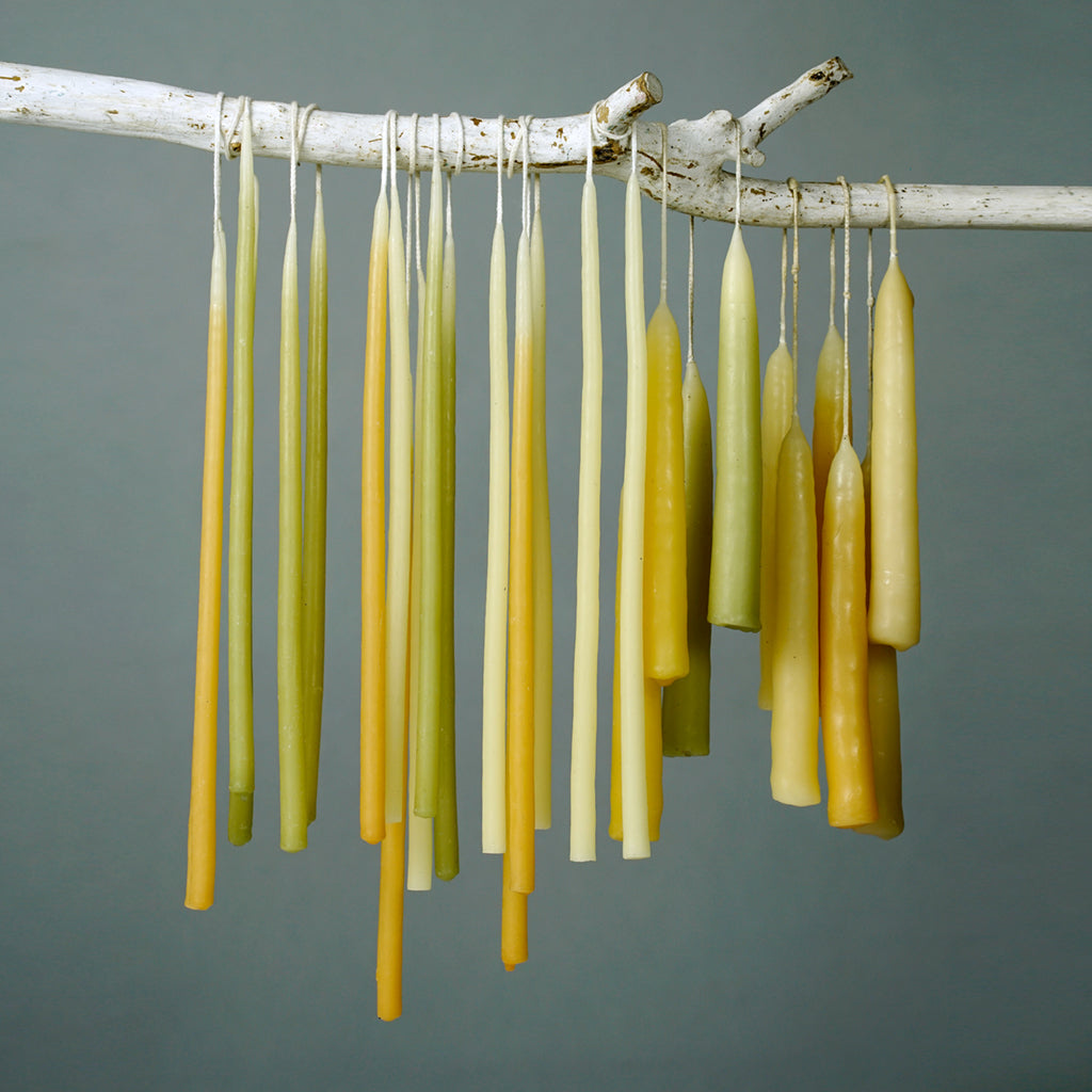 Hand Dipped Original Craftsmanship Beeswax Candle for Dining Room and Bedroom-2*15 cm 3 Hours