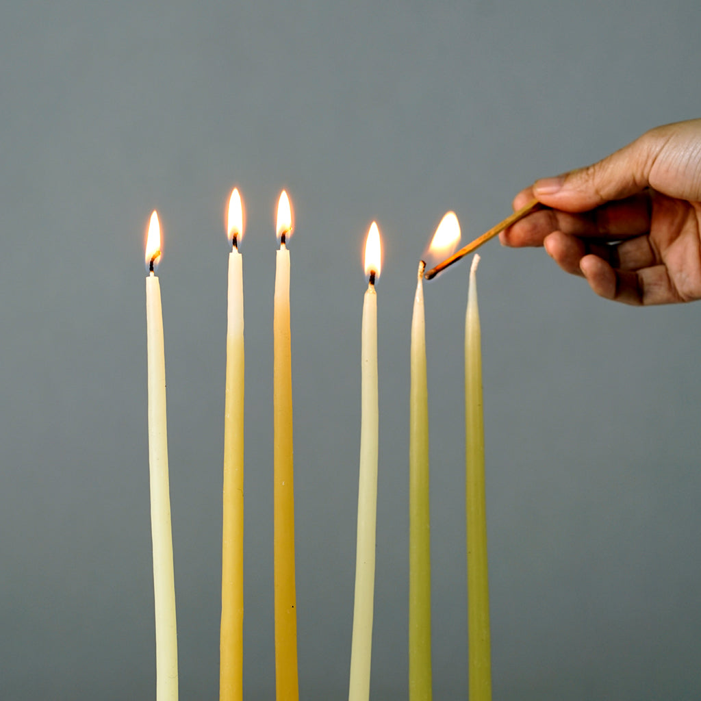 Hand Dipped Original Craftsmanship Beeswax Candle for Dining Room and Bedroom-2*15 cm 3 Hours