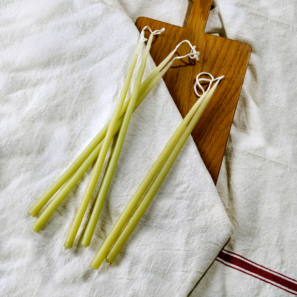 Hand Dipped Original Craftsmanship Beeswax Candle for Dining Room and Bedroom-0.8*20 cm,20-30 min,6 in 1