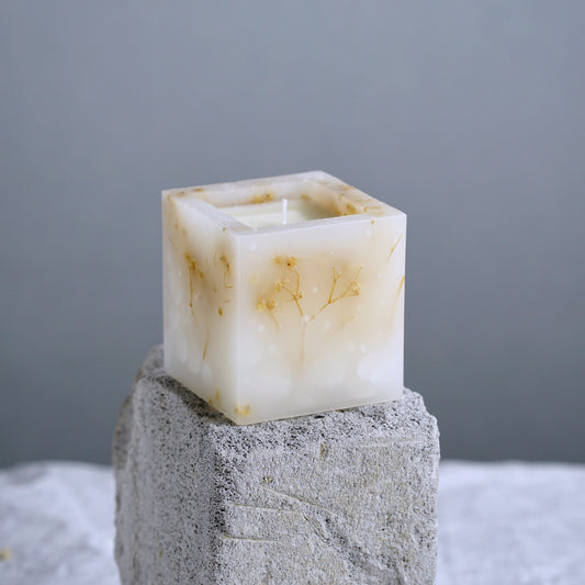 Handmade Shelled White Scented  Art Candle for Yoga,Home Decor,Gift 9-12 oz,25-32 Hours