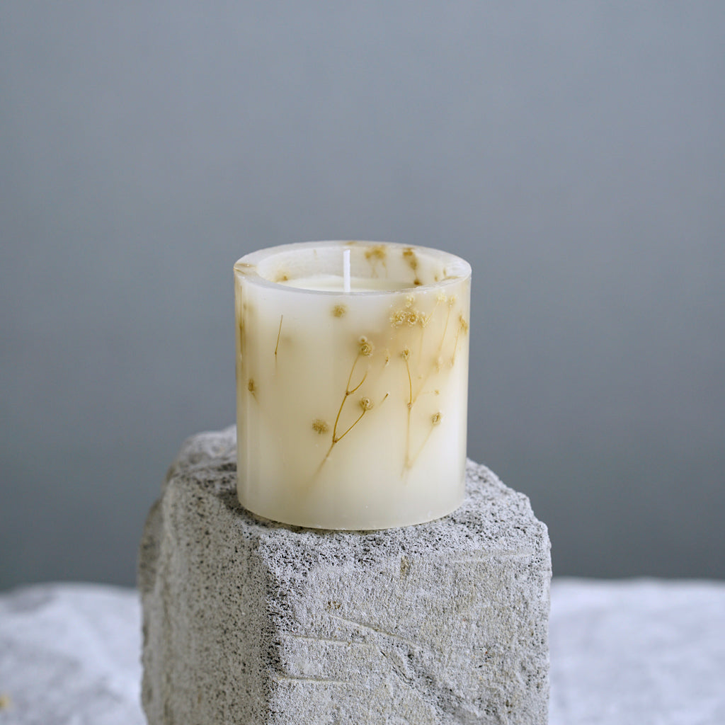 Handmade Shelled White Scented Art Candle for Yoga,Home Decor,Gift 9-12 oz,25-32 Hours